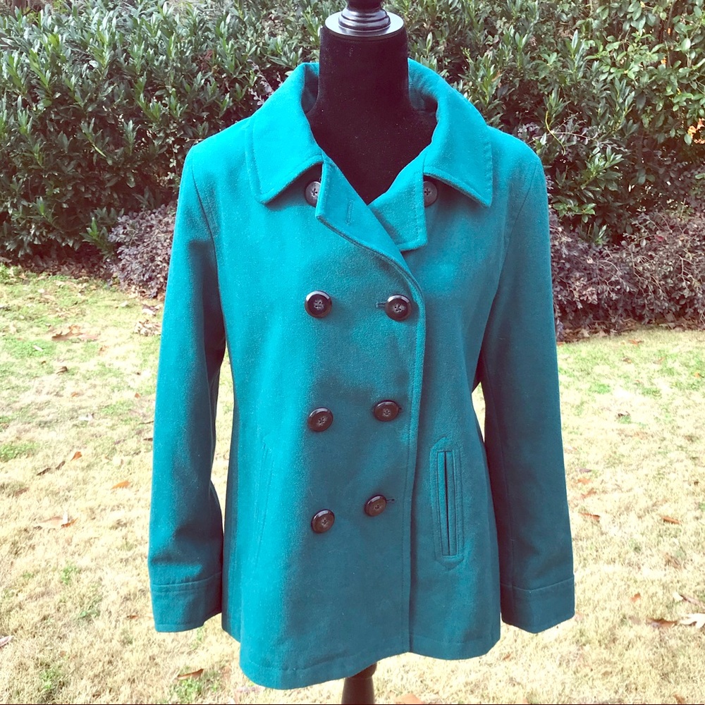 Beautiful Green Double Breasted Wool Coat